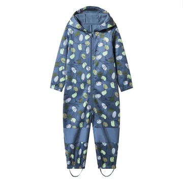 Fiús softshell overall kék színben dinós mintával