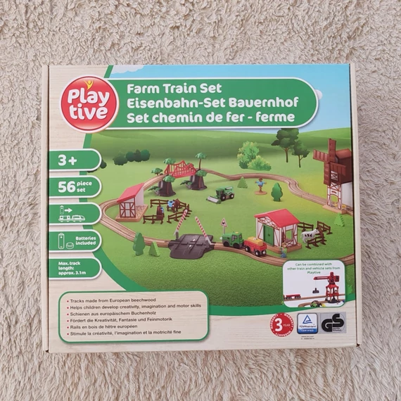 Fa vonatos szett farm témában