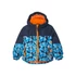 Fiús télikabát kék színben, mintával